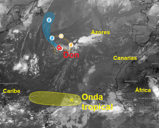 Una onda tropical hacia el Caribe mientras que la tormenta tropical Don deambula por el Atlántico Norte