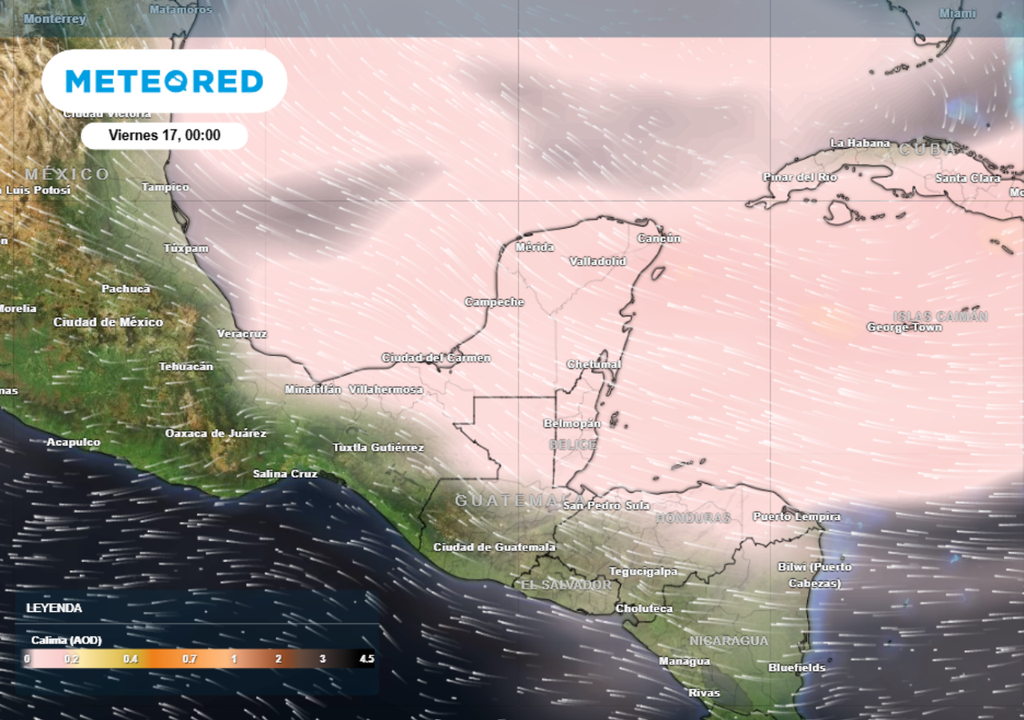 Se prevé que una extensa nube de polvo del Sahara llegue este fin de semana a la zona.