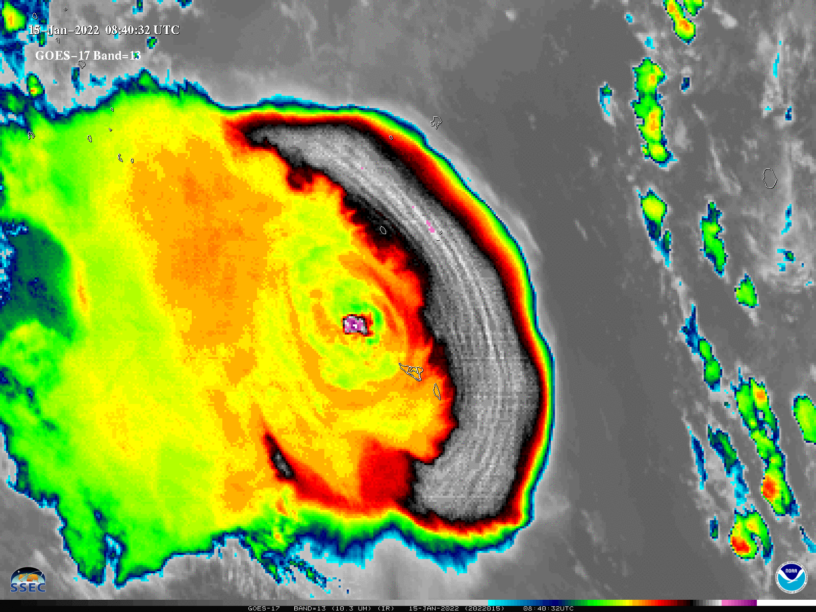 Ondas acústicas de la erupción del volcán de Tonga en Pirineos