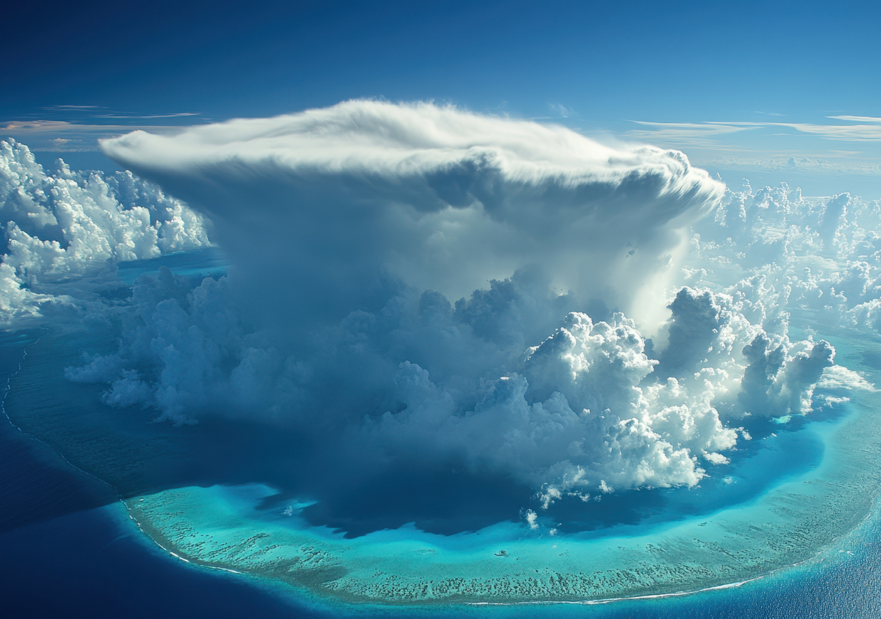 En la escala de días a meses la nubosidad y las lluvias tropicales están dominadas por ondas atmosféricas.