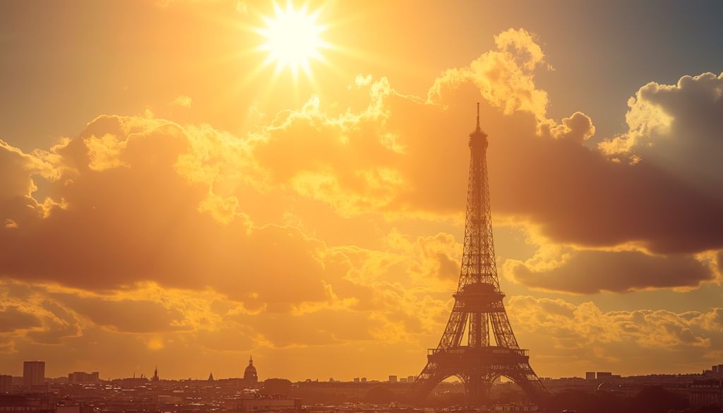 Nella regione parigina e dell'Île-de-France, le temperature pomeridiane si sono attestate stabilmente intorno ai 33°C dal weekend della Pentecoste, con la previsione di toccare un picco di ben 34°C nella giornata di giovedì 28 maggio.