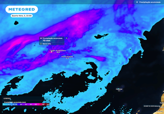 Where will you rain more in Portugal until Sunday? Meteored precipitation maps reveal that this region will be the most affected