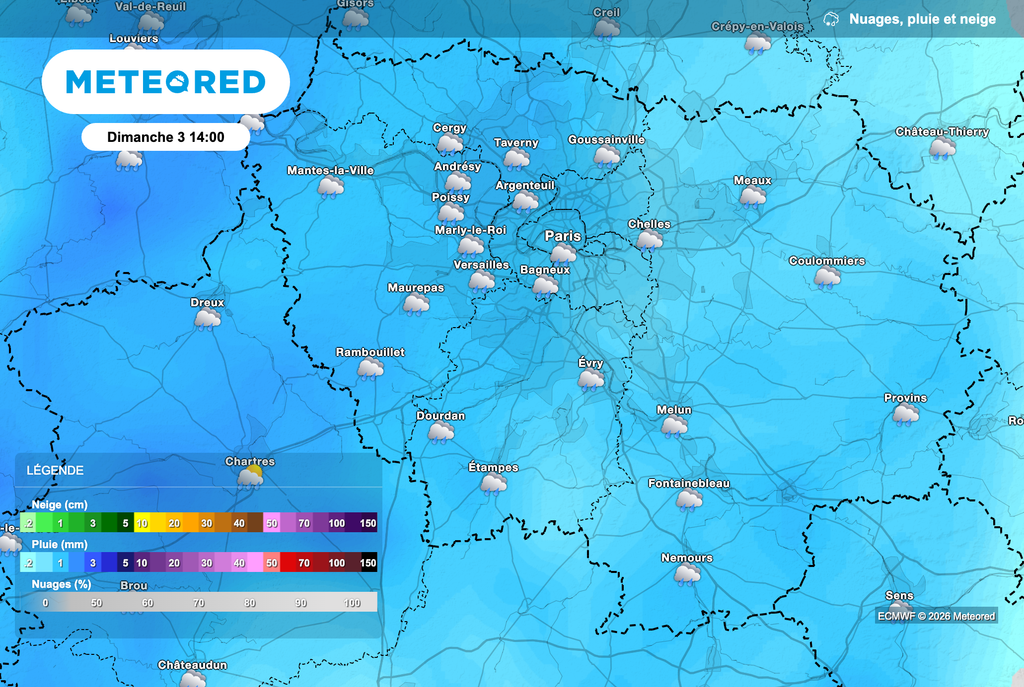 Dégradation pluvio-orageuse attendue dimanche au-dessus de l'Île-de-France !