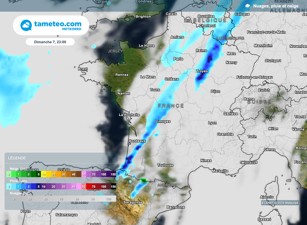 Des orages pourront déjà s'observer localement dans la nuit de dimanche à lundi.