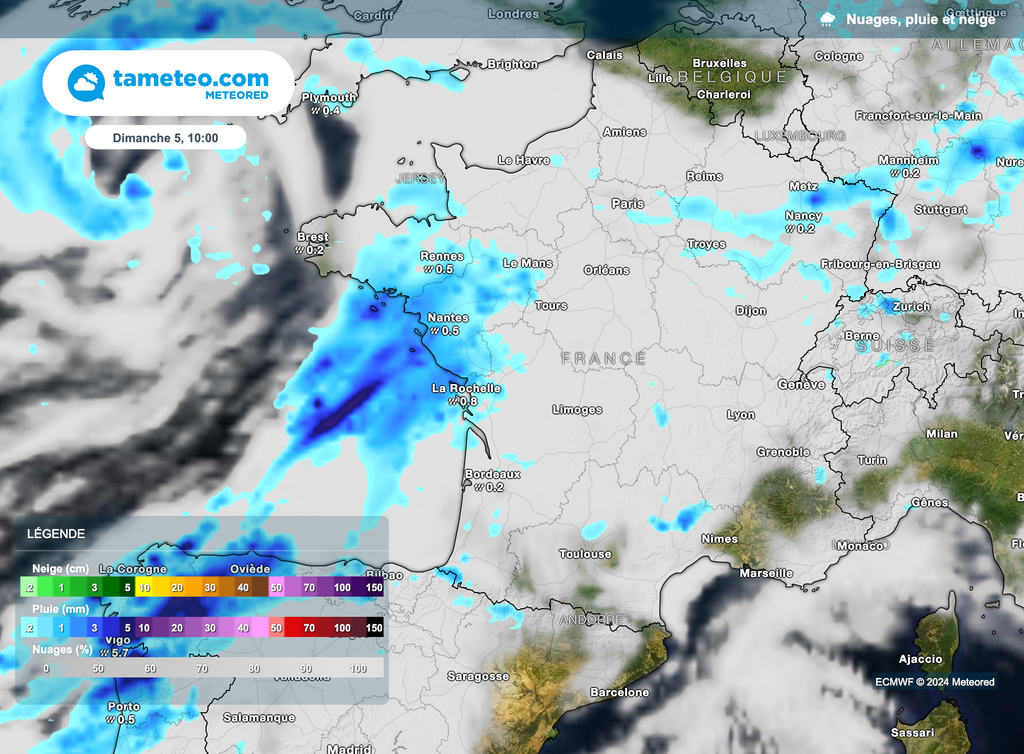La matinée de dimanche s'annonce mitigée voire maussade en France.