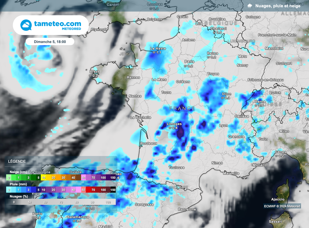 Les averses et orages vont se multiplier en cours d'après-midi et début de soirée. Attention aux phénomènes localement forts.