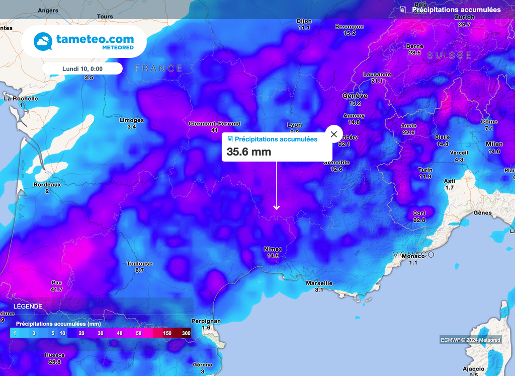 Dimanche, c'est dans le sud-est que les orages sont attendus.