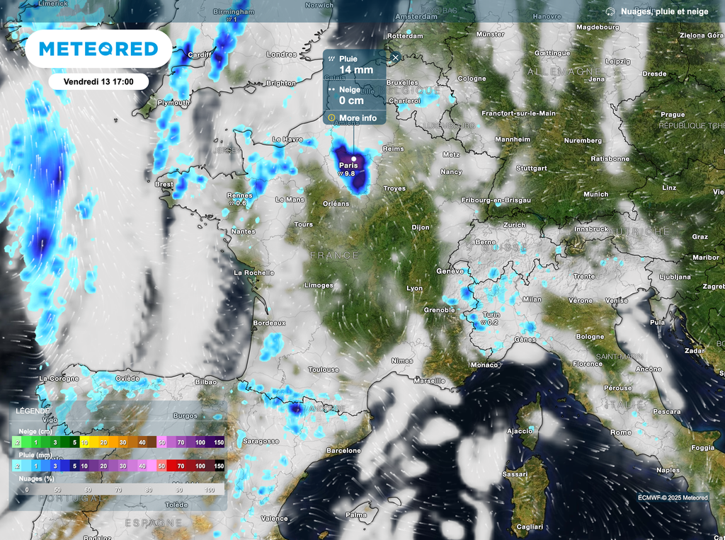 Orages possibles demain vendredi sur une partie du nord-ouest de la France. Orages possibles demain vendredi sur une partie du nord-ouest de la France.