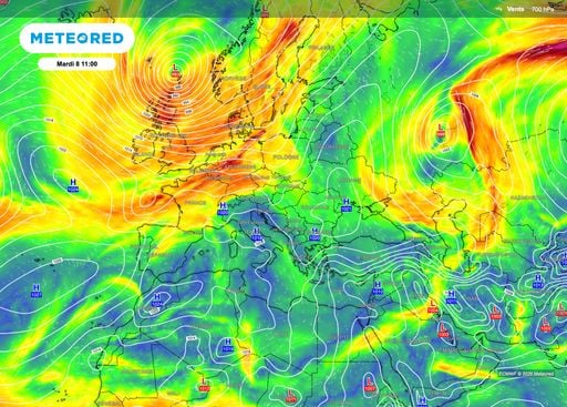 Orages et baisse des temp&eacute;ratures : d&eacute;placement du courant-jet au-dessus de la France, quelles cons&eacute;quences ?