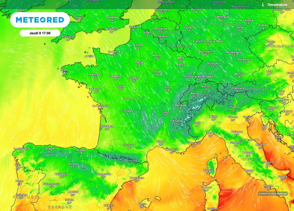 Une baisse de 10°C comparé à la veille voire un peu plus ! Une baisse de 10°C comparé à la veille voire un peu plus !