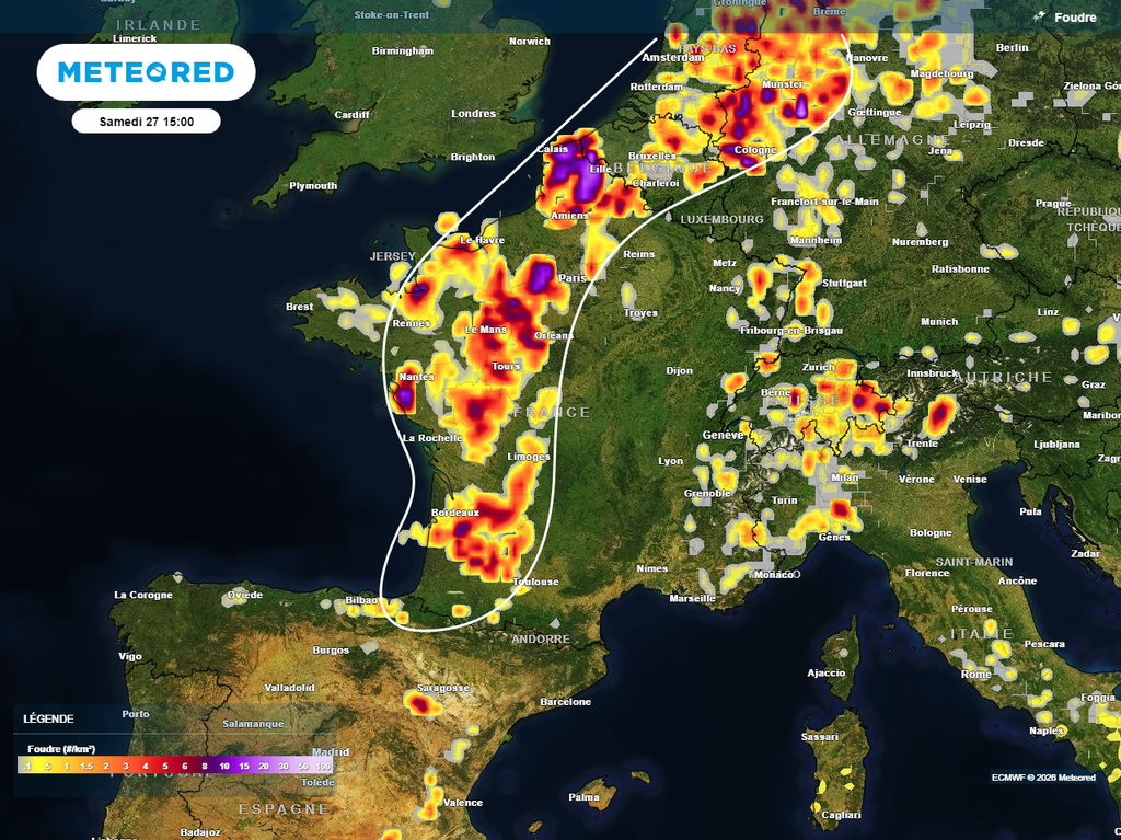 De violents orages frapperont le nord et l'ouest de la France samedi avec grêle et rafales de vent