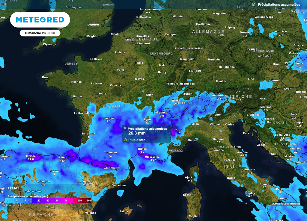 Cumuls de pluie samedi soir Les cumuls de pluie s'annoncent hétérogènes au niveau de ces orages, qui devraient surtout arroser les reliefs et la bande côtière méditerranéenne.
