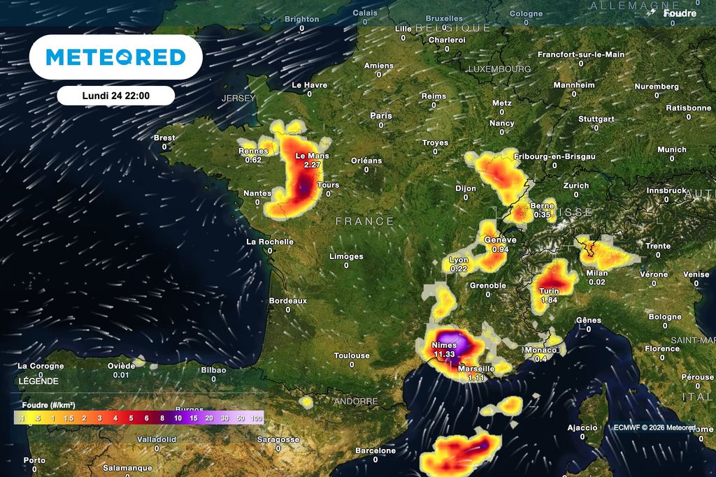 Les orages se décaleront ce soir vers les régions méditerranéennes !
