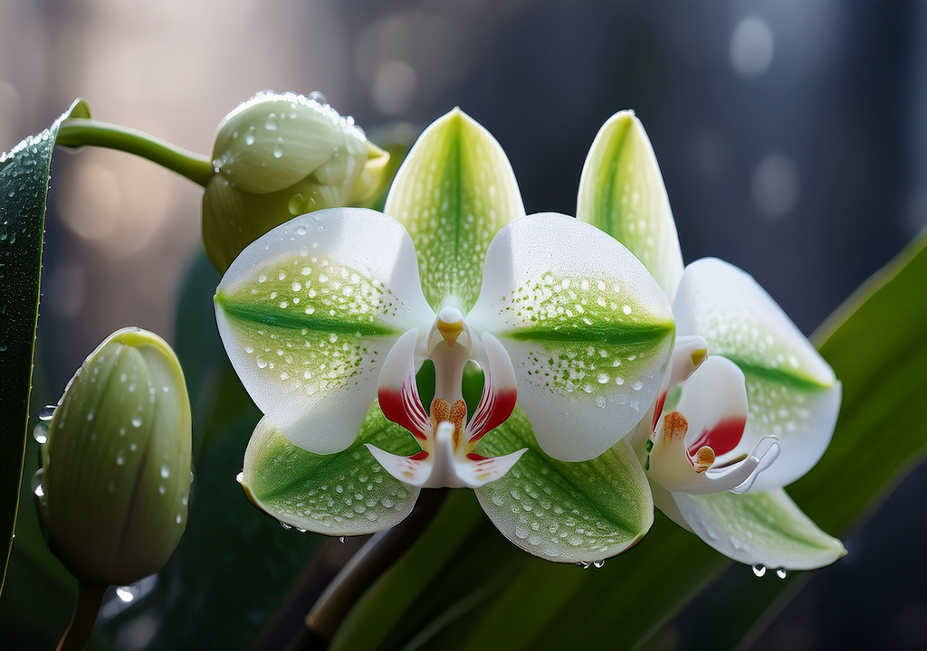 Orchideen, Winter, Frische, Eleganz, gepflegt, gewässert