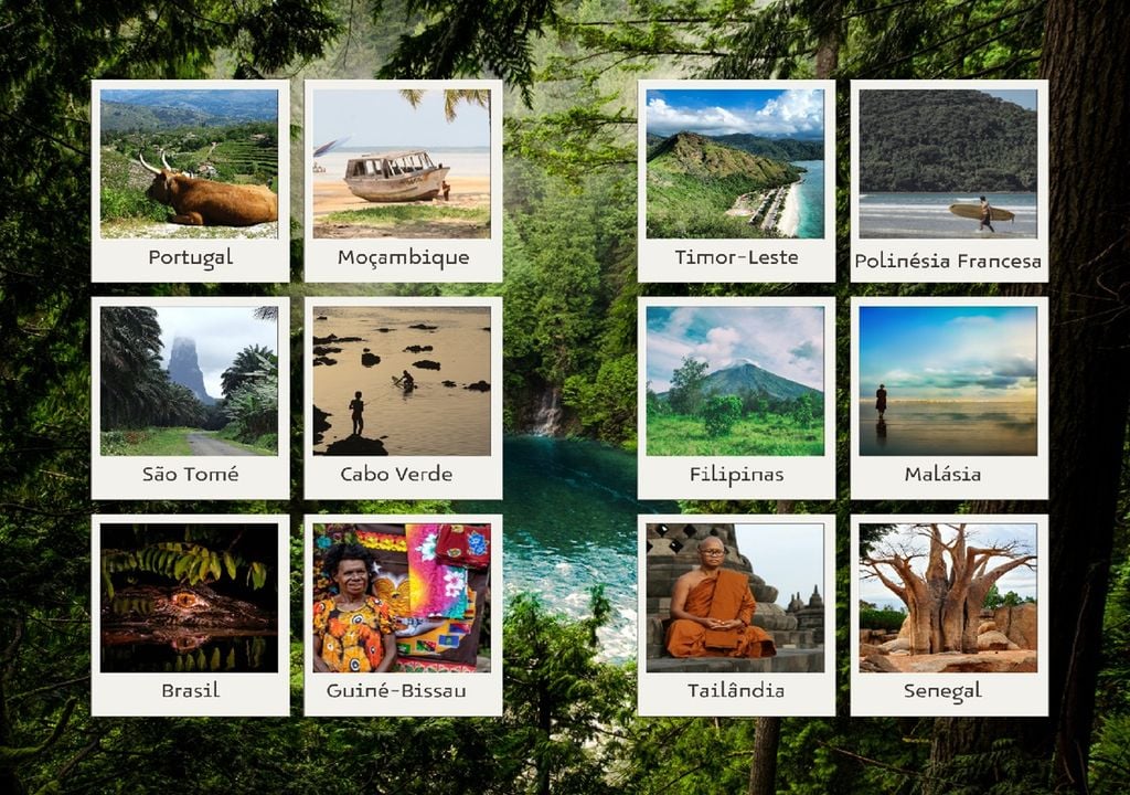 fotos polaroid de países que falam português e malaio fotos polaroid de países que falam português e malaio