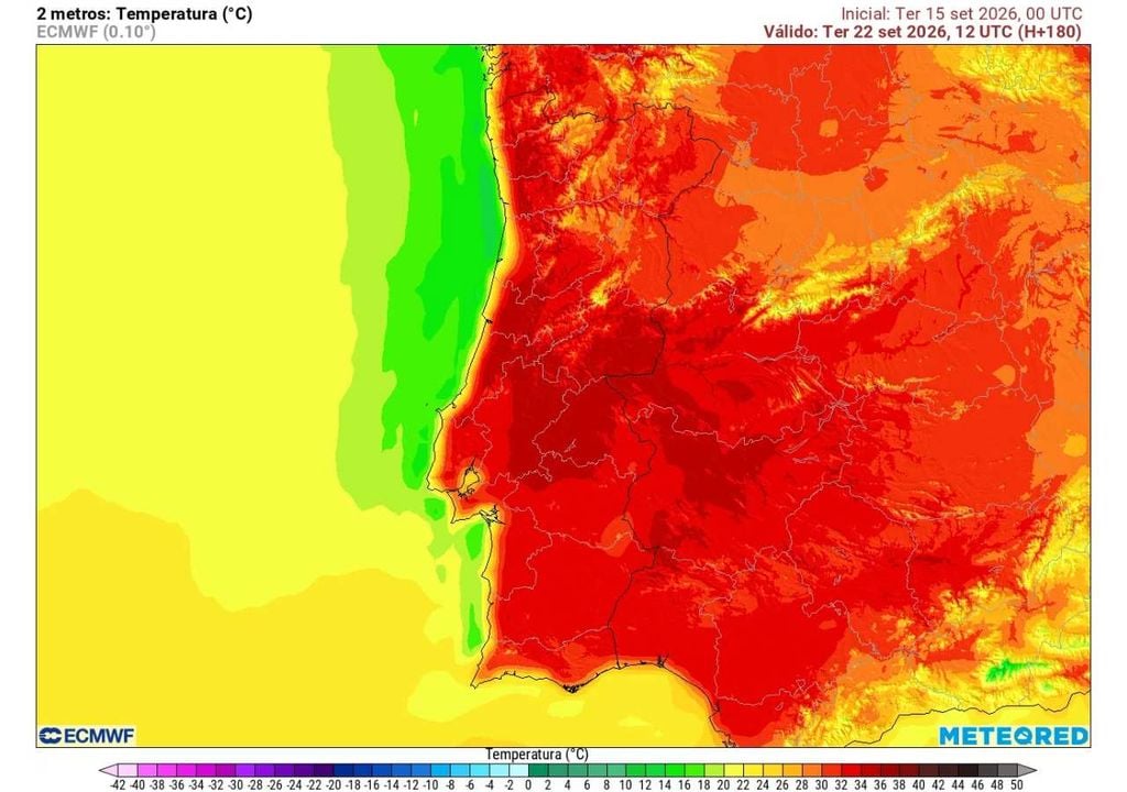 Mesmo depois da chegada do outono astronómico, os termómetros poderão superar os 30 ºC em várias regiões. O interior Norte, Centro destacam-se entre as zonas mais quentes.