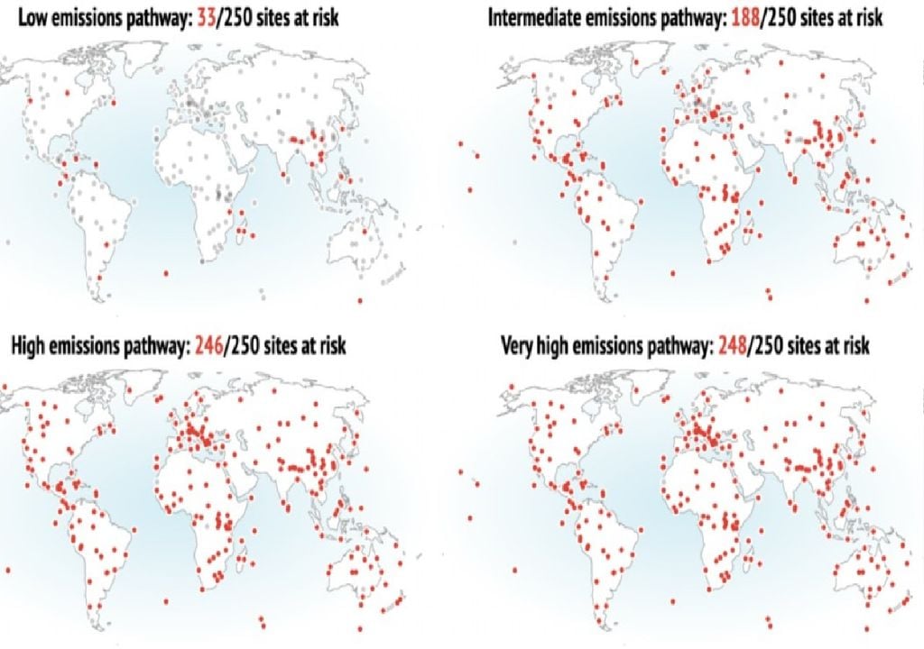 Mapas para diferentes cenários de emissões Mapas para diferentes cenários de emissões