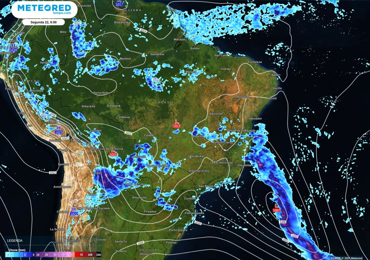 Sexta-feira com muita chuva no Brasil