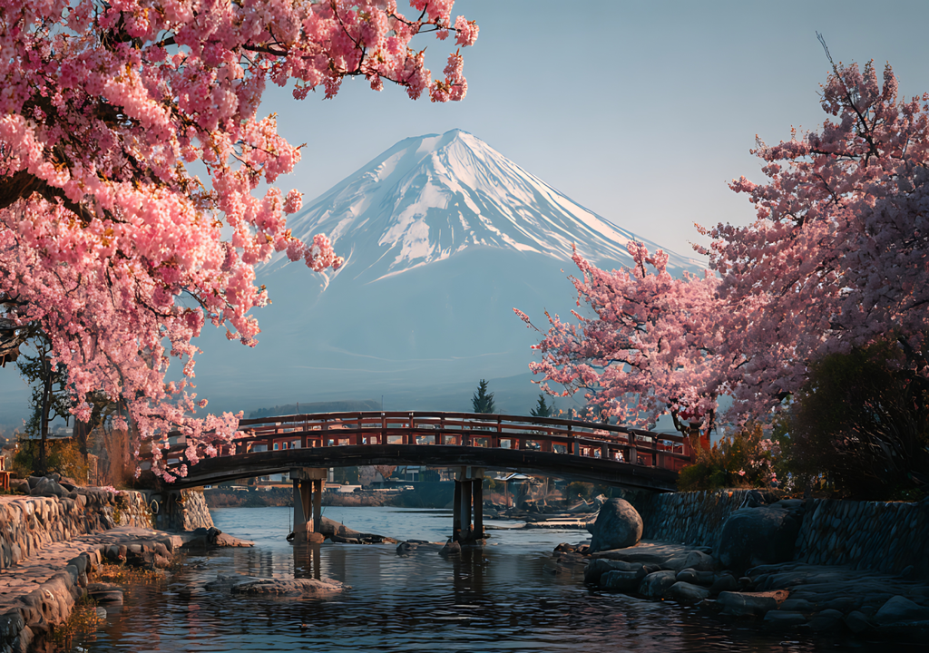 Sabias que o Monte Fuji não é apenas um vulcão? Na verdade, são três vulcões empilhados uns sobre os outros! A base é o vulcão Komitake, coberto pelo Ko-Fuji (Fuji Antigo) e, finalmente, pelo atual Shin-Fuji (Novo Fuji)