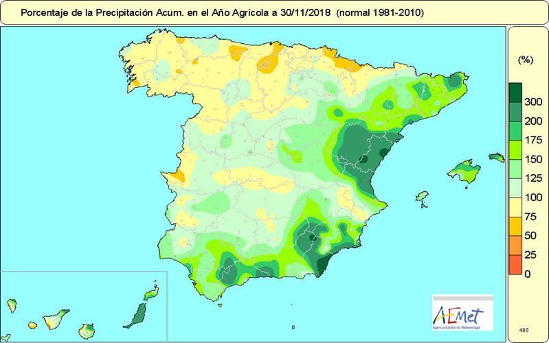 Otoño De 2018 En España: Muy Cálido Y Más Lluvioso De Lo Normal