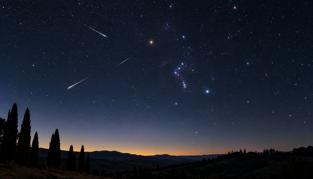 Le Orionidi sono meteore veloci e sembrano provenire dalla regione di cielo vicina a Orione.