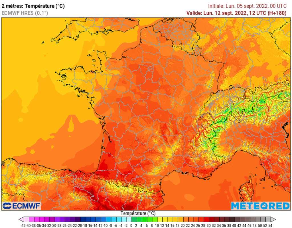 Avec un flux repassant au sud au cours du week-end, une nouvelle hausse de la température est prévue entre dimanche et lundi.
