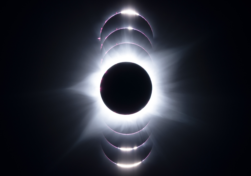 Eclipse solar total por Gwenaël Blanck.