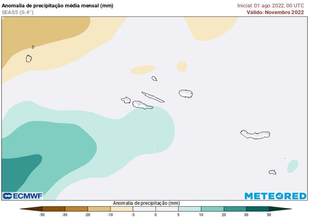 Azores rain anomaly