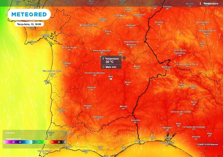 Outro veranico aproxima-se da capital distrital de Beja: a previs&atilde;o indica dias quentes com mais de 27 &ordm;C