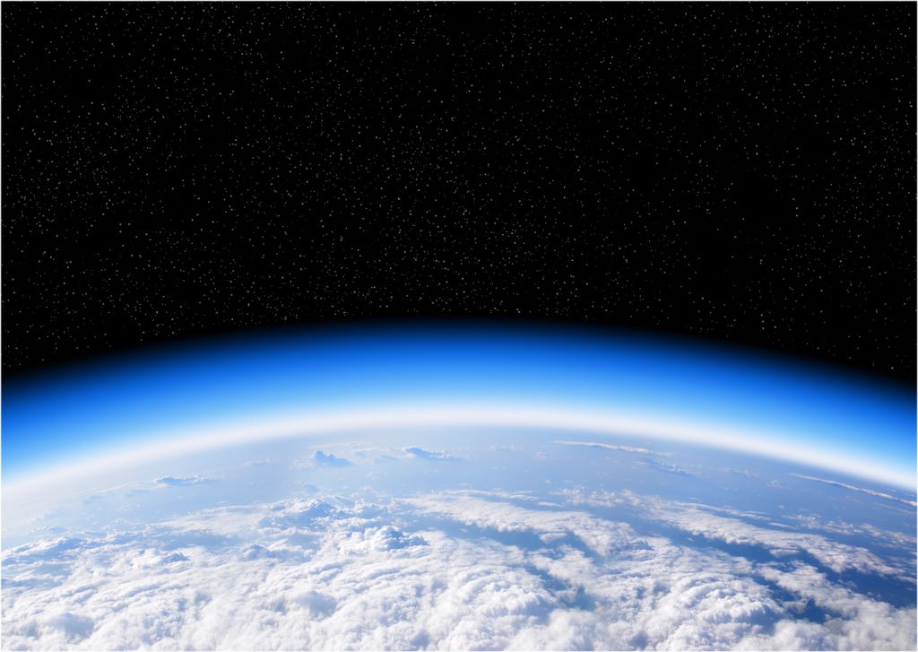 view of earths atmosphere from space