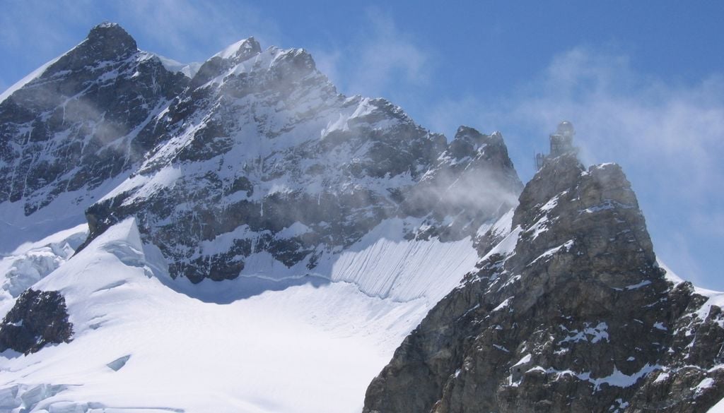 Die hochalpine Forschungsstation Jungfraujoch liegt auf 3580 Metern über dem Meeresspiegel auf einem Bergsattel in den zentralen Schweizer Alpen. Bild: Empa