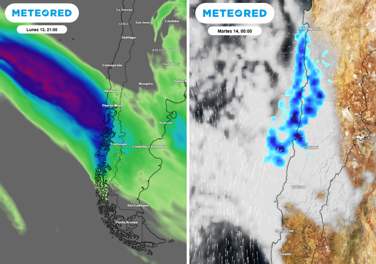 Meteored advierte: 11 regiones recibir&iacute;an lluvias la pr&oacute;xima semana y algunas de ellas podr&iacute;an superar los 100 m