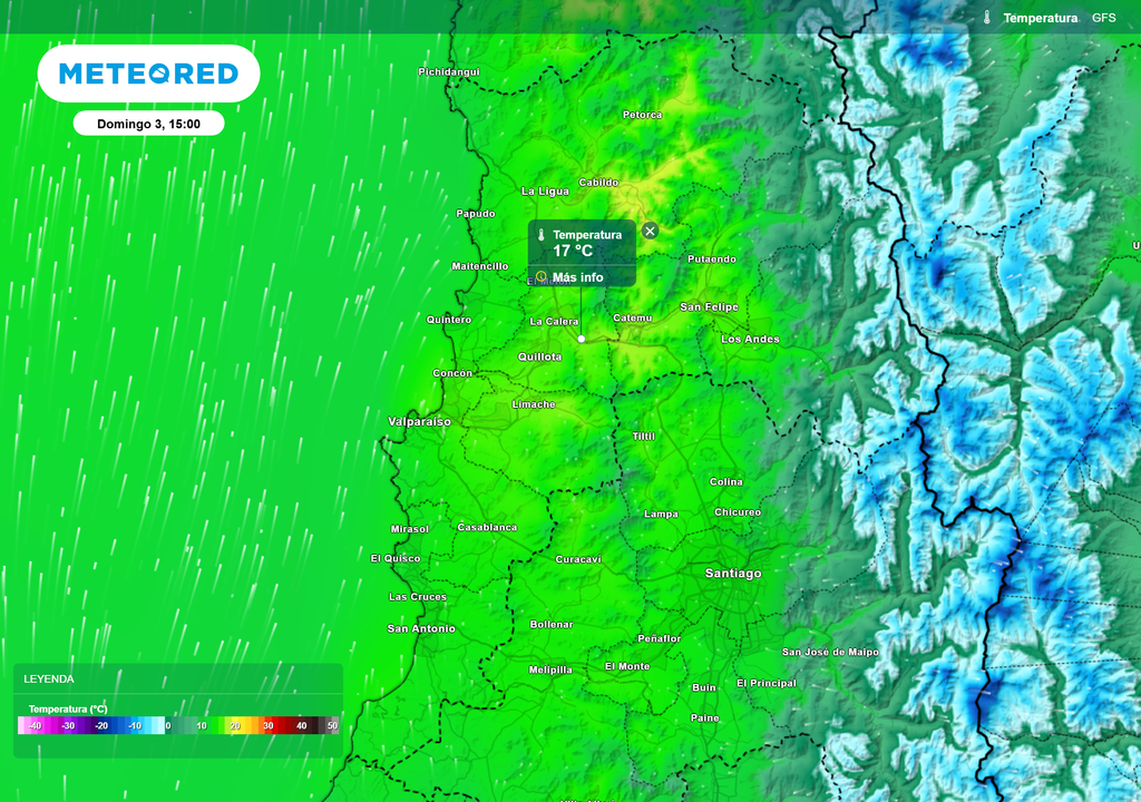 mapa de temperaturas.