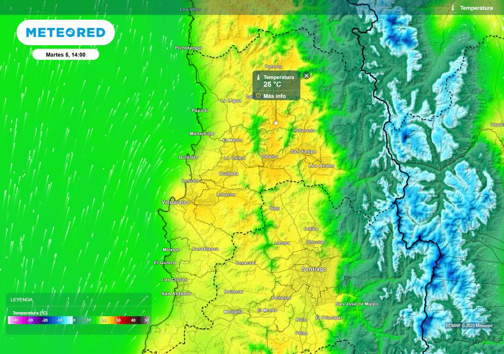 mapa de temperatura.
