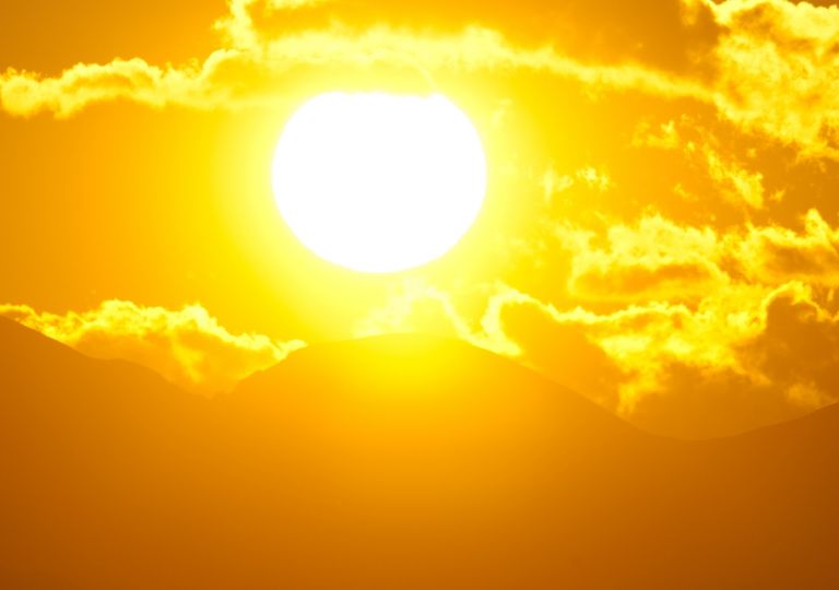 Sol; fin del día; calor extremo Sol; fin del día; calor extremo
