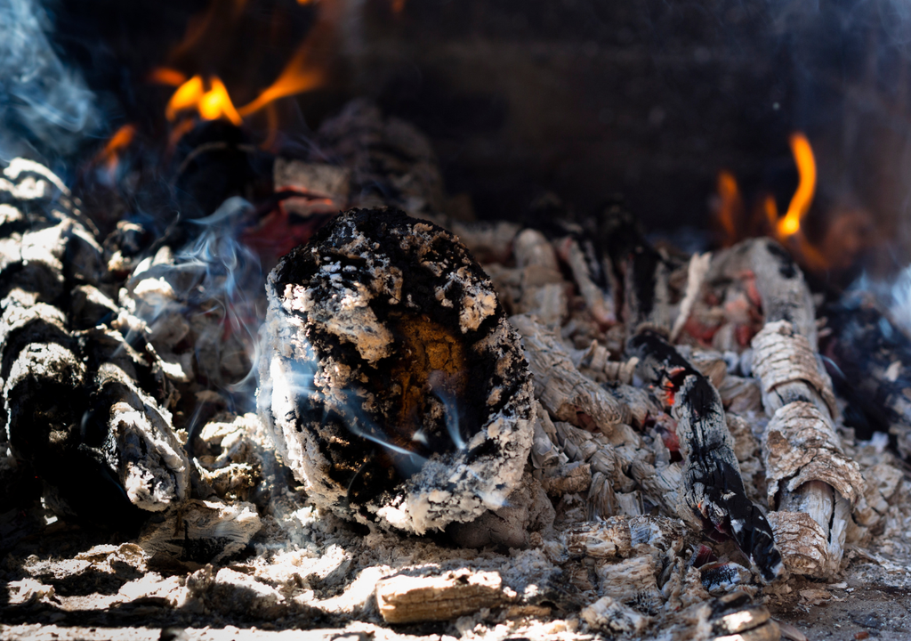 Cenizas asado La clave para que sea efectiva la ceniza como nutriente de tierras para las plantas es colocar una fina capa y mezclarla.