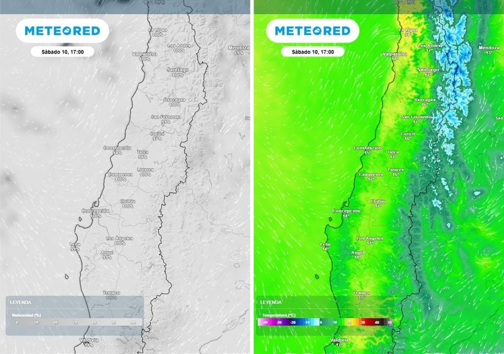 El predominio de nubosidad sobre la zona central limitará el alza de las temperaturas máximas.