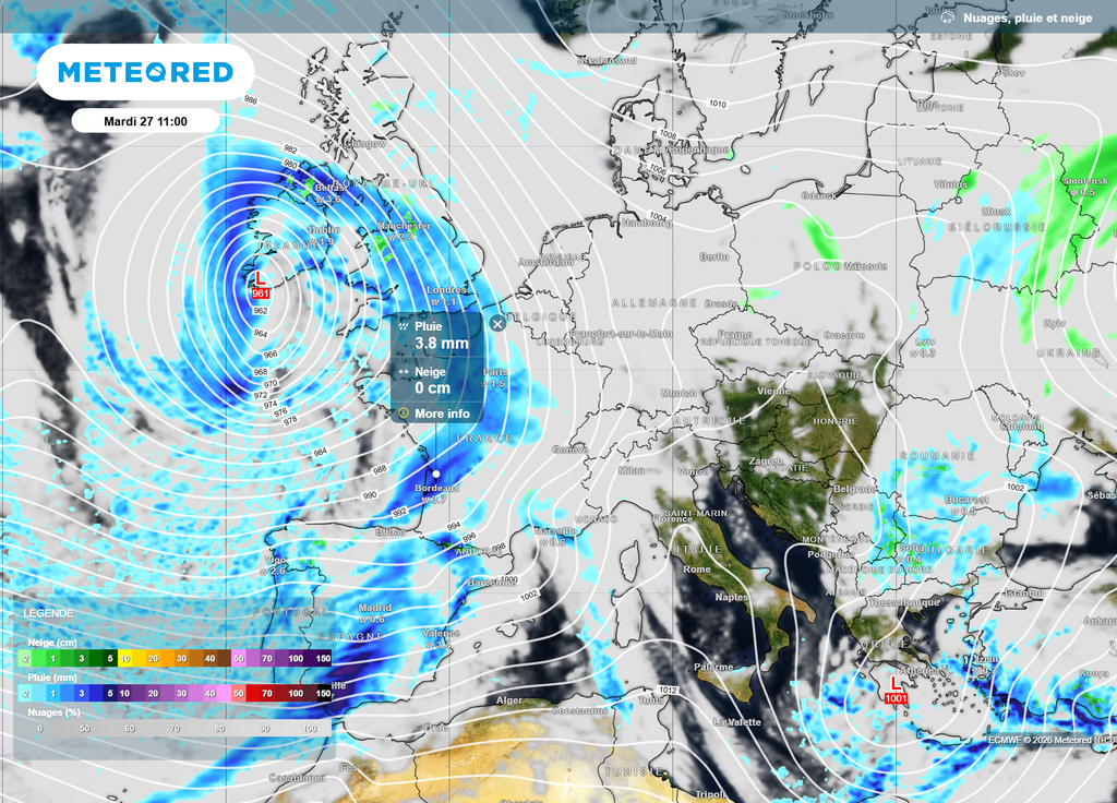 Dépression mardi La dépression de mardi sera particulièrement à suivre : ressemblant à Ingrid, certains modèles la voient se transformer en véritable tempête près de la Bretagne.
