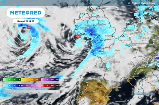Pas moins de deux d&eacute;pressions : la m&eacute;t&eacute;o s'annonce tr&egrave;s agit&eacute;e ce week-end en France avec de la pluie et du vent !