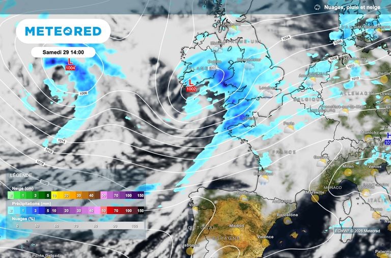 Pas moins de deux d&eacute;pressions : la m&eacute;t&eacute;o s'annonce tr&egrave;s agit&eacute;e ce week-end en France avec de la pluie et du vent !