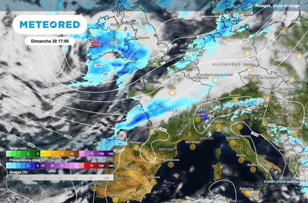 Un temps à nouveau perturbé prévu dimanche sur le nord du pays !