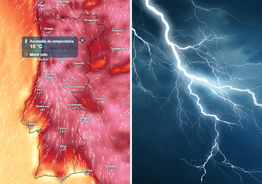 Passar&atilde;o 4 dias at&eacute; que as temperaturas baixem na cidade de Coimbra; aguaceiros e trovoadas fortes tamb&eacute;m em perspetiva