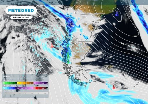 Patagonia bajo m&uacute;ltiples sistemas: lluvias intensas en la cordillera y tormentas fuertes en el noreste hacia el jueves