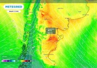 Patagonia con calor en el norte y frente frío en avance: fuerte cambio de tiempo hacia el domingo