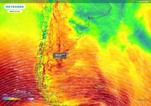 Patagonia con viento fuerte, algunas nevadas y r&aacute;fagas de hasta 100 km/h en la primera parte de la semana