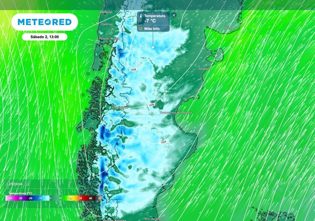 En la mañana del sábado 2 de mayo podrán presentarse heladas intensas en gran parte de la Patagonia.