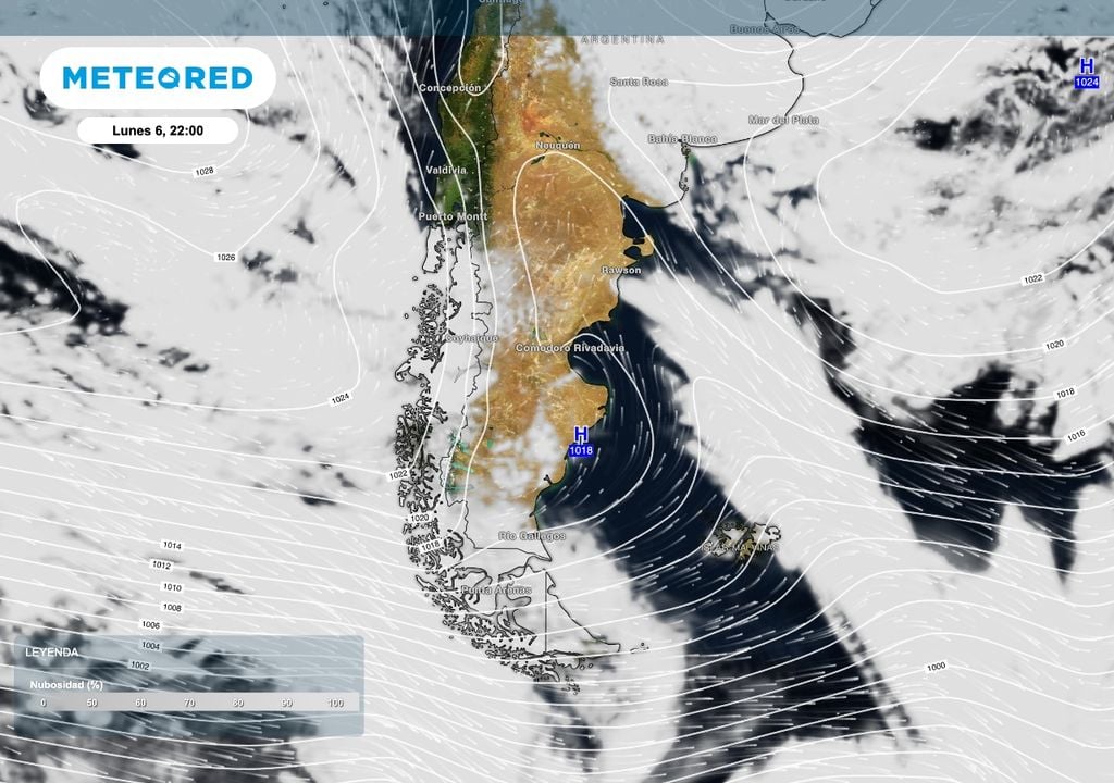 Altas presiones El dominio de altas presiones sobre gran parte de la Patagonia dará lugar a condiciones estables con temperaturas agradables para le época del año.