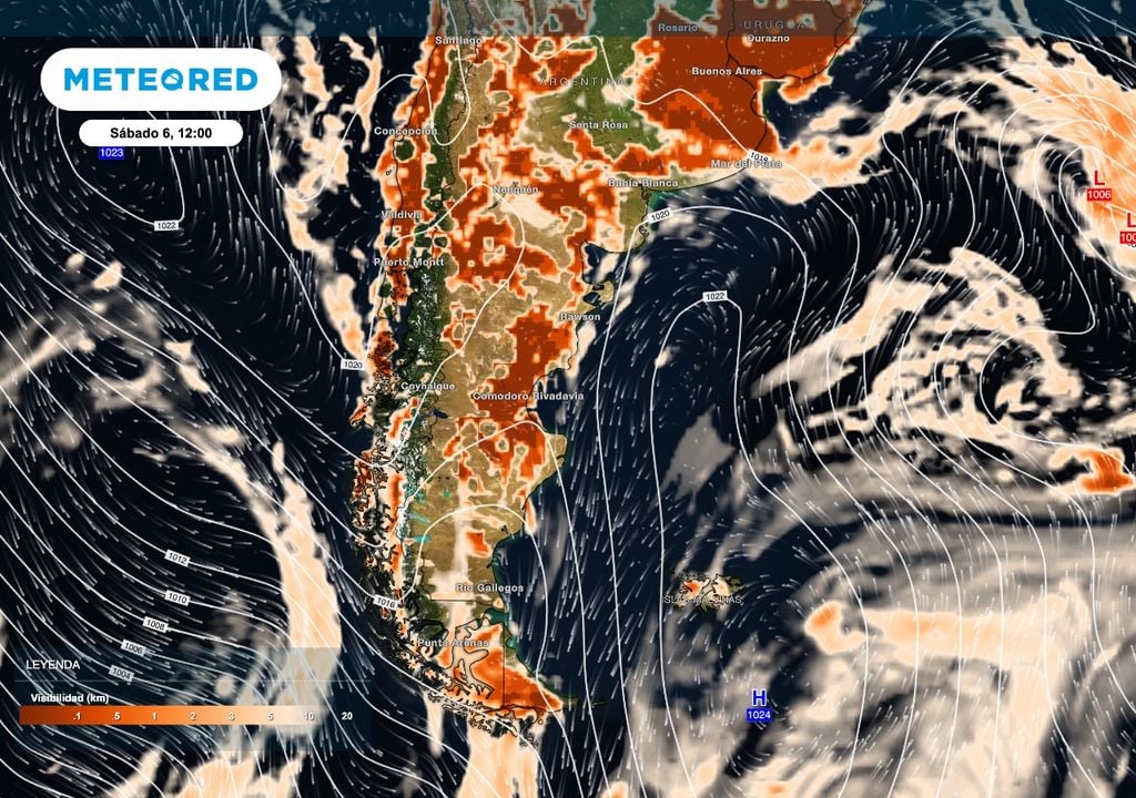 La reducción por presencia de nieblas será uno de los fenómenos más generalizados en gran parte de la Patagonia durante el fin de semana.
