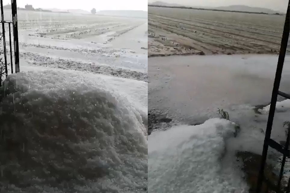 Granizada severa en Badajoz: Granizada severa en Badajoz: