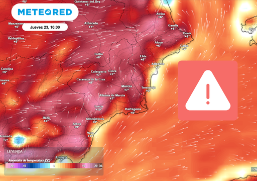 "Peligro extraordinario" seg&uacute;n la AEMET: se prev&eacute;n 45 &ordm;C este mediod&iacute;a en tres comunidades del sureste